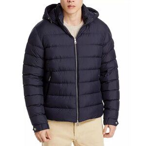 MONCLER Men's Arneb Hooded Down Puffer Jacket Size 3/L In Navy